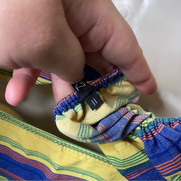 New Lisa Marie Fernandez LEANDRA OFF-THE-SHOULDER STRIPED STRETCH-COTTON BIKINI - Picture 9 of 9